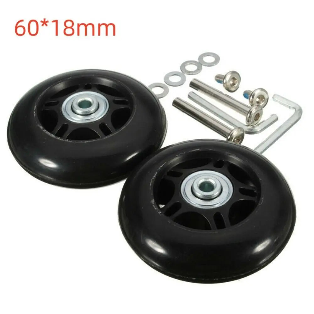 Silent Luggage Wheel Replacement Kit – 40mm to 70mm Sizes Luggage Wheel Repair Kit HIP 60mmx18mm