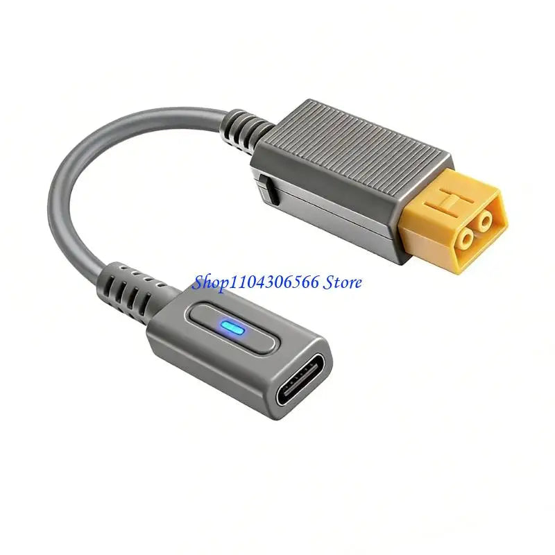 12cm Type-C to WiiU Power Cable with Blue LED | Compact Gaming Power Cable HIP