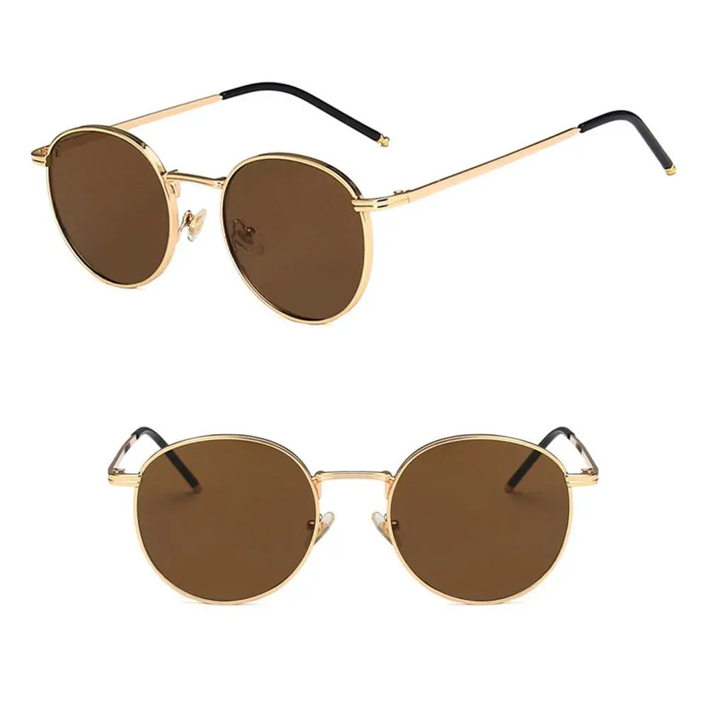Unisex Round Sunglasses Metal Frame UV400 Protection Round Sunglasses HIP