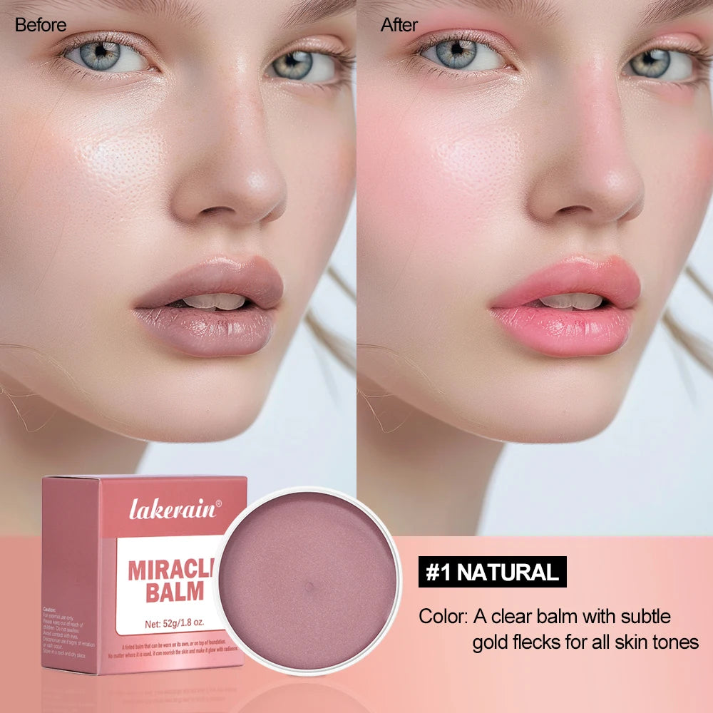Miracle Balm Multi Glow Balm Cream Blush for Cheeks Blush Balm Face Makeup Radiant Finish Hydrating Creamy Lightweight Cosmetic HIP