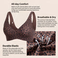 Zeriluna Seamless Wireless Push-Up Bra – Leopard Print Wireless Push-Up Bra HIP Leopard Print XL