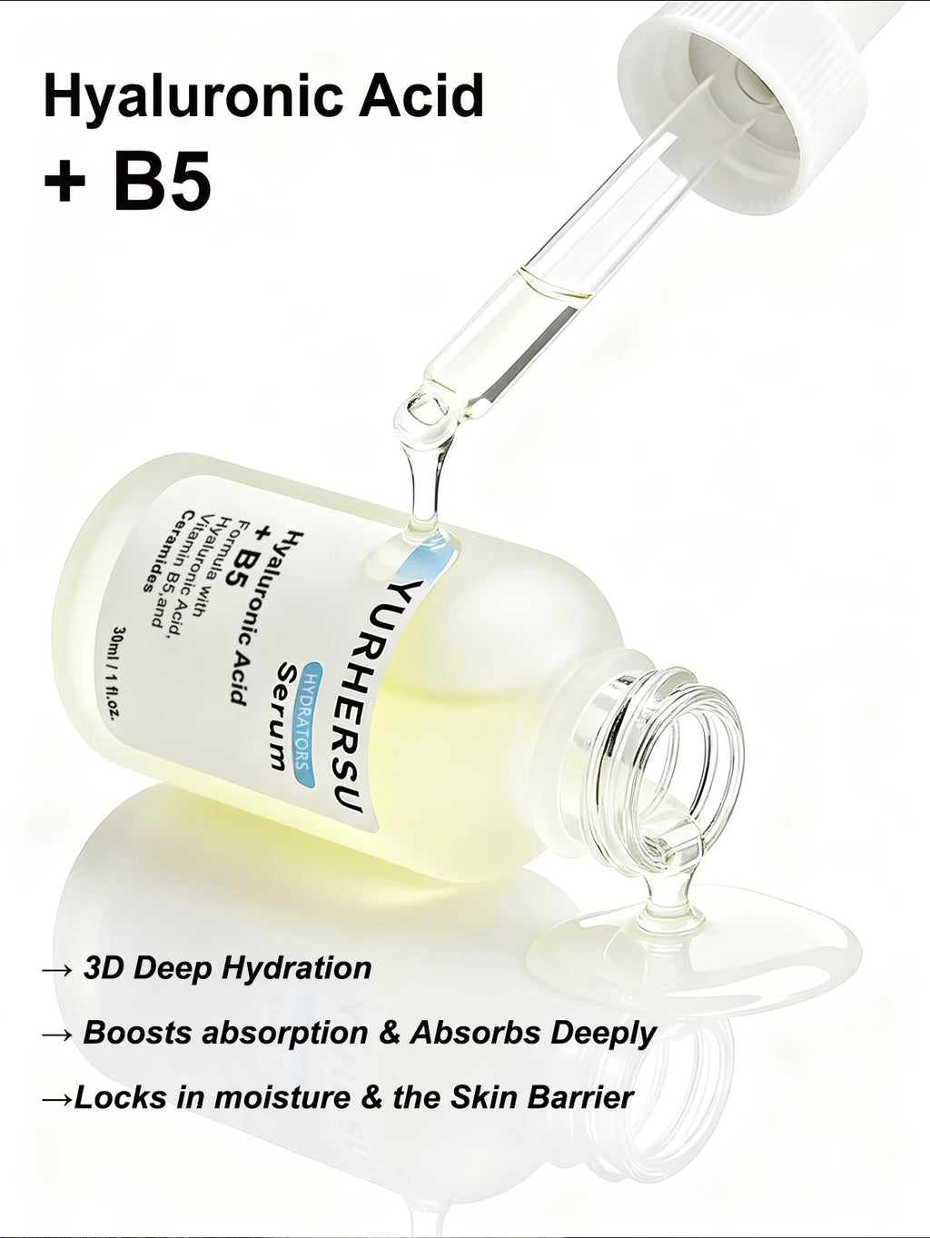 Hyaluronic Acid 2% + B5 Serum | Deep Hydration & Barrier Repair Hydrating Face Serum HIP