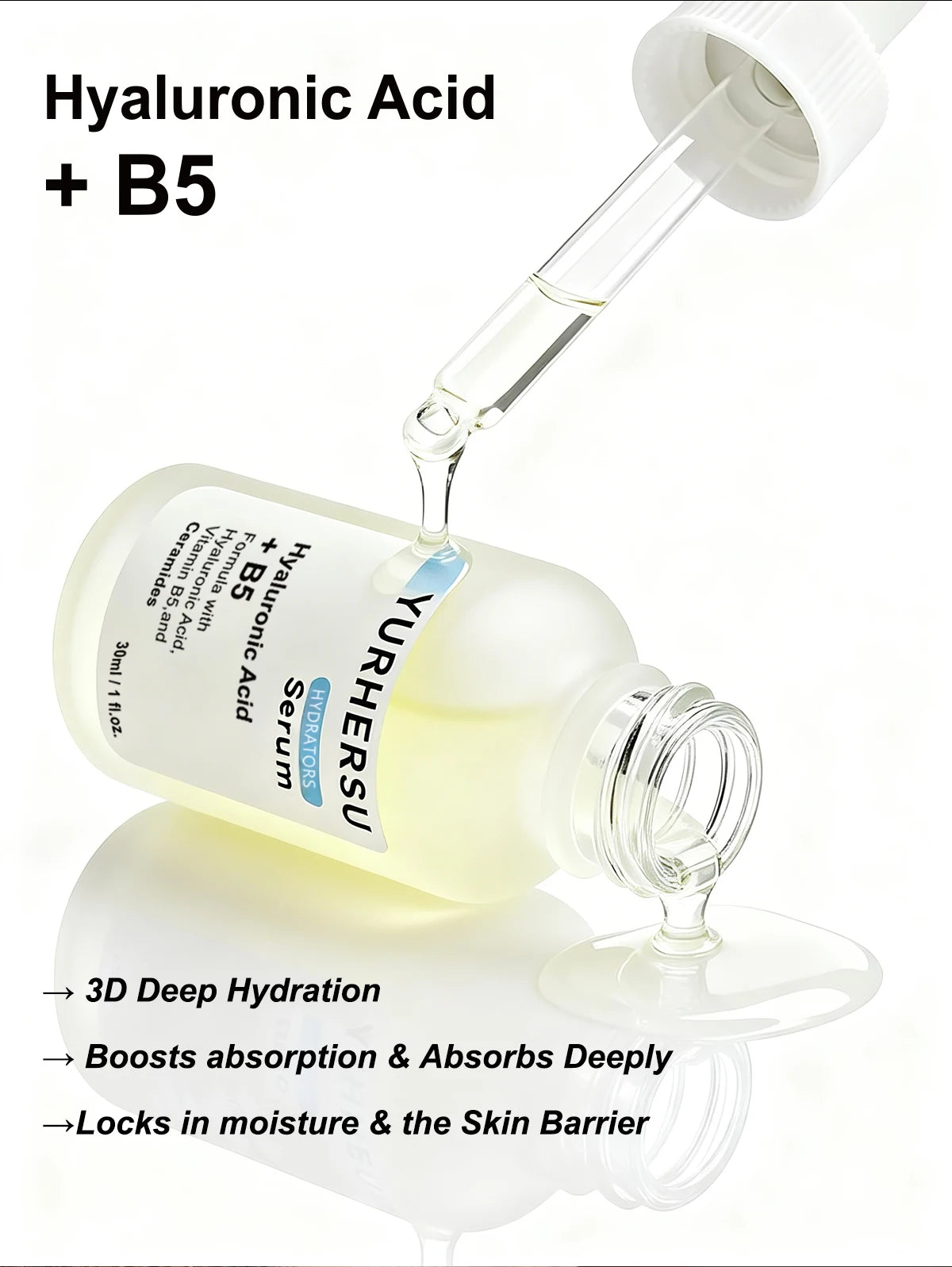 Hyaluronic Acid 2% + B5 Serum | Deep Hydration & Barrier Repair Hydrating Face Serum HIP