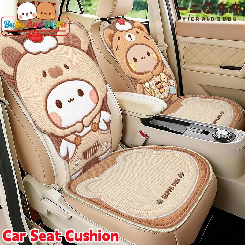Panda Bubu & Dudu Car Seat Cushion – Cartoon Style Car Seat Cushion HIP