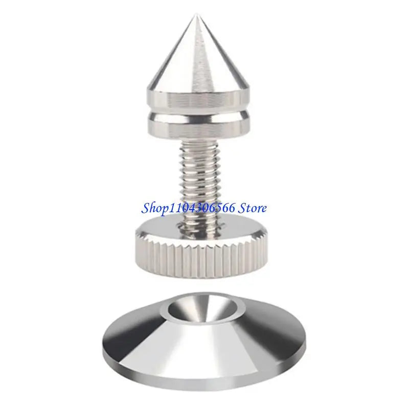 Silver Speaker Isolation Spikes – HiFi Metal Feet Pads Set Speaker Isolation Spikes HIP