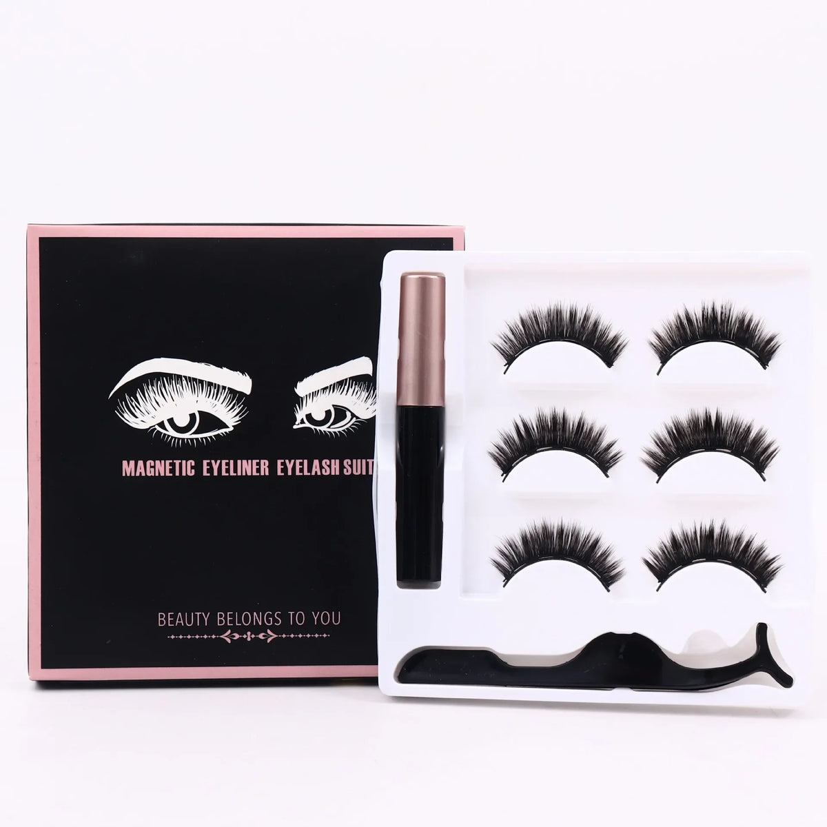 Magnetic Volume Eyelashes Box Package Set Full Strip 5/7/10 Pair Synthetic Natural Cilia False Dramatic Thick Eye Lashes Makeup HIP 3Pair Eyelash 013