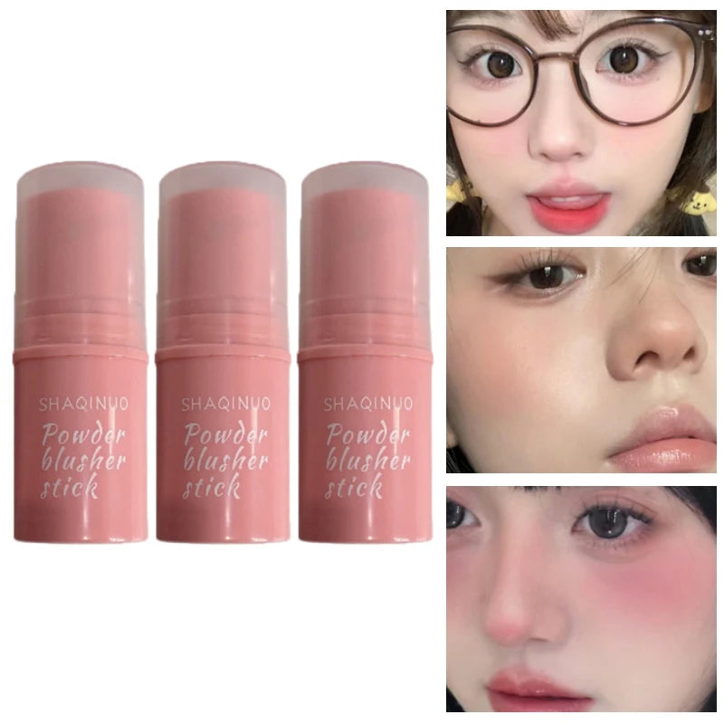 SHAQINUO Energizing Blush Stick - Natural Matte Finish, Creamy Texture, Easy to Blend for a Youthful Glow HIP