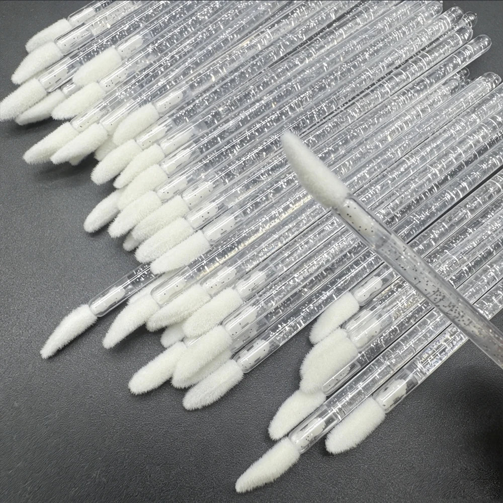 100-Pack Disposable Lip Brushes & Lash Spoolie Wands Disposable Makeup Wands HIP
