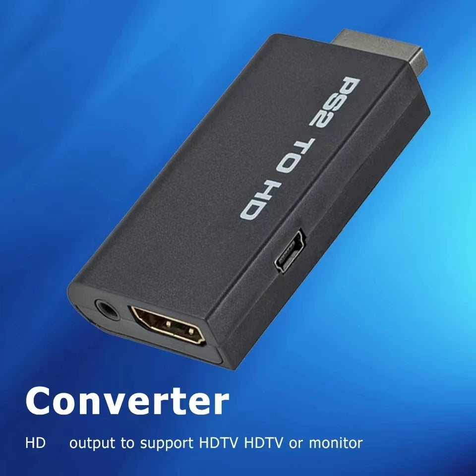 PS2 to HDMI Converter Adapter – Audio & Video, 480i/480p/576i HDMI Converter Adapter HIP