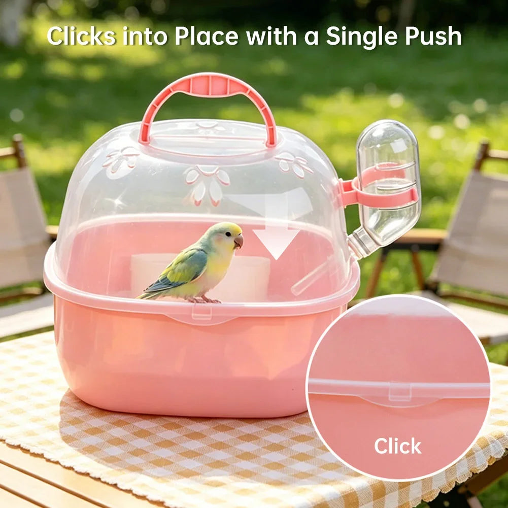 Parrot Hamster Travel Cage Transparent Breathable Handheld Small Pet Backpack Travel Carrier Cage Dedicated Compartmen HIP