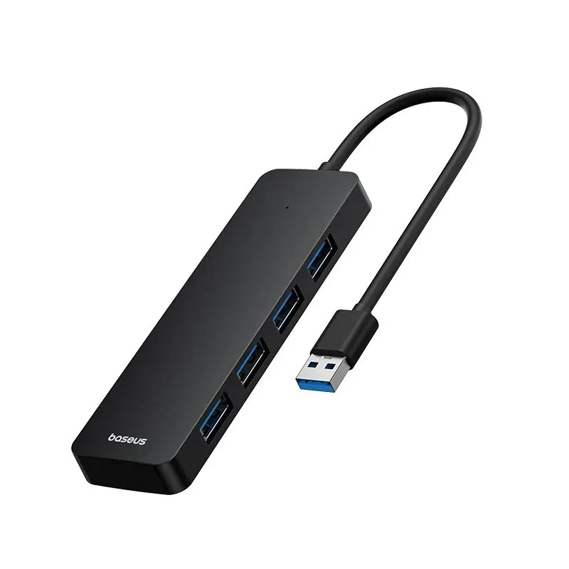 Baseus 4-Port USB 3.0 Hub – 5Gbps Splitter for Laptop & PC USB Hub HIP USBA to USB3.0 Black