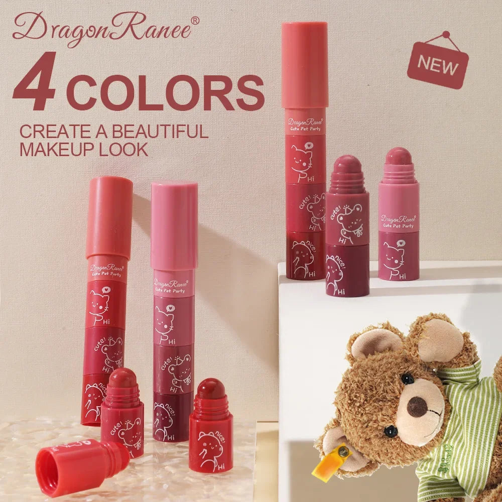 4-in-1 Velvet Matte Lipstick Crayon Kit – 4 Long-Lasting Shades Matte Lipstick Set HIP