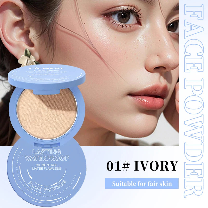 OCHEAL Silk Mist Pressed Powder – Oil Control & Setting Setting Face Powder HIP 01 IVORY