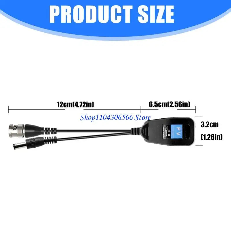 ABS Video Balun CCTV Signal Transmitter – Up to 500m Range Video Balun Transmitter HIP