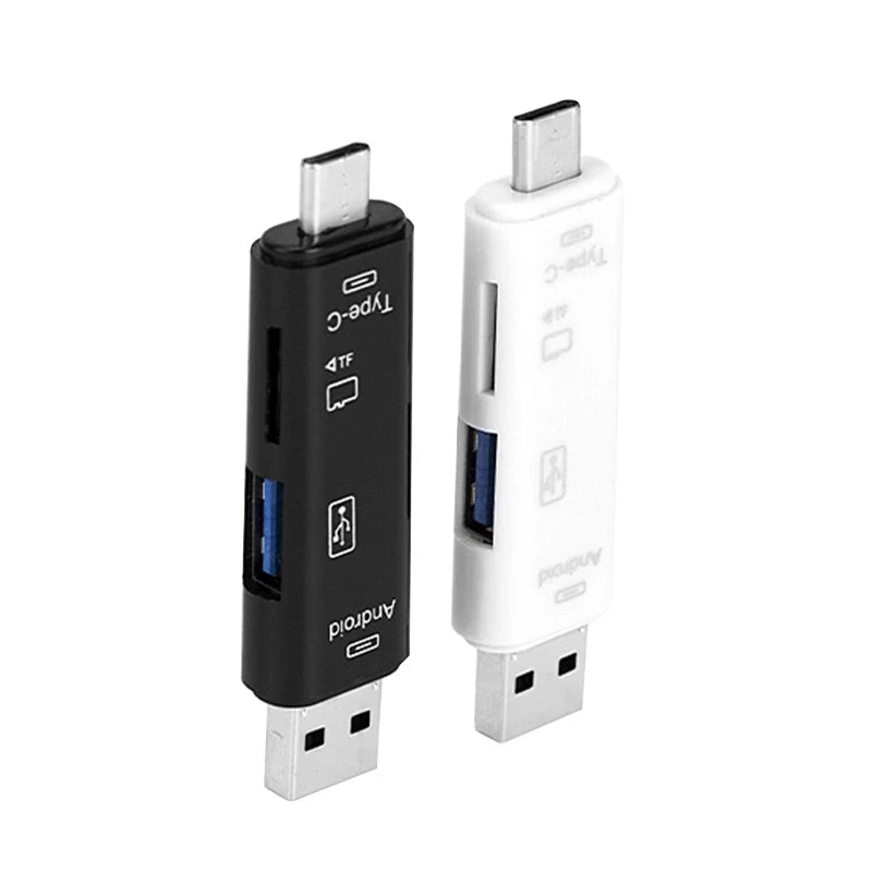 5-in-1 USB-C OTG Card Reader – SD, TF, Micro USB Adapter OTG Card Reader HIP
