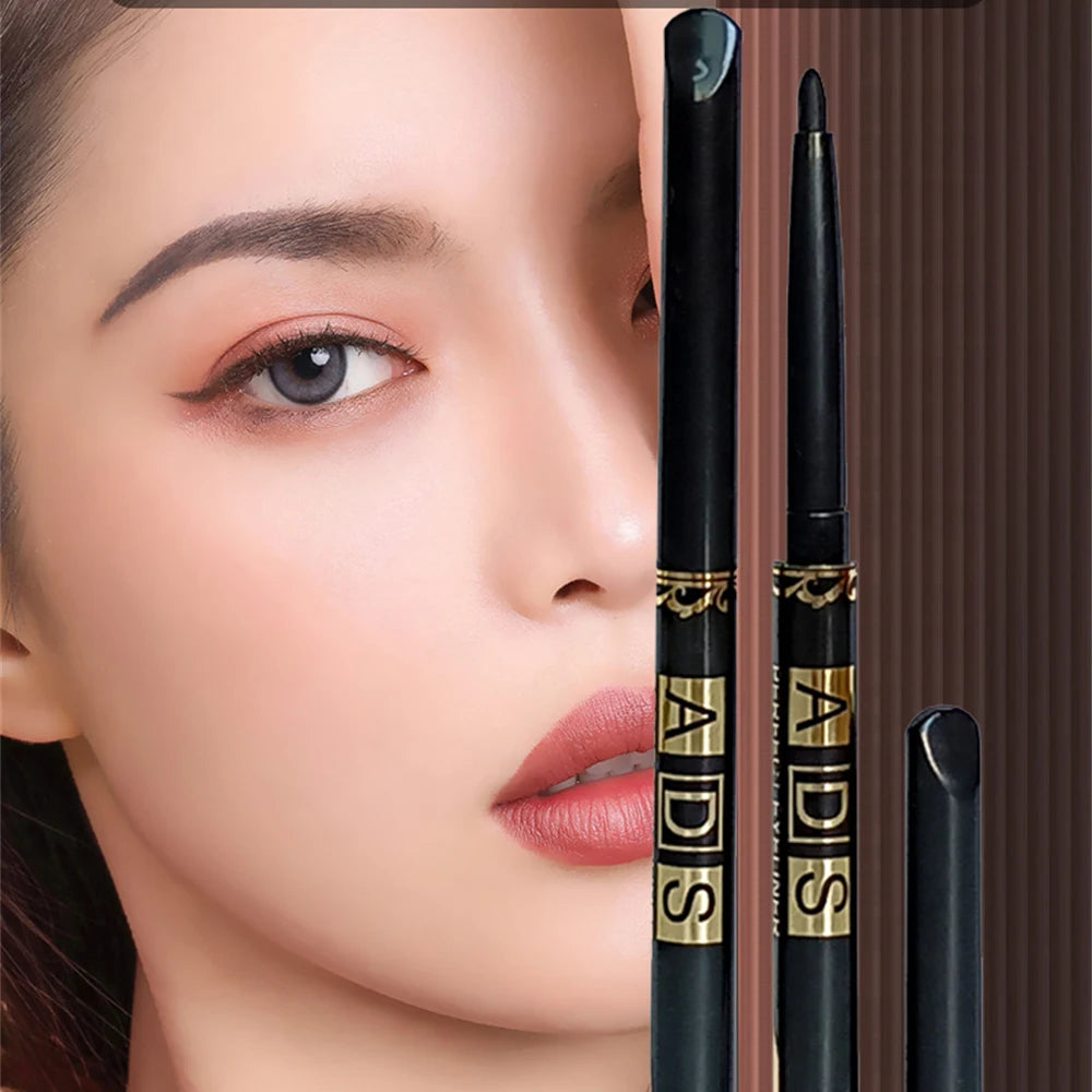 2Pcs Waterproof Black Brown Eyeliner Pencils-Smudge-Proof, Long-Lasting &Beginner-Friendly Smooth High Pigmented Punk Eye Makeup HIP