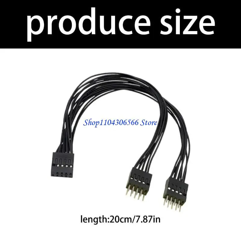 9-Pin Motherboard Switcher Splitter Extension Cable for PC PC Cable Adapter HIP