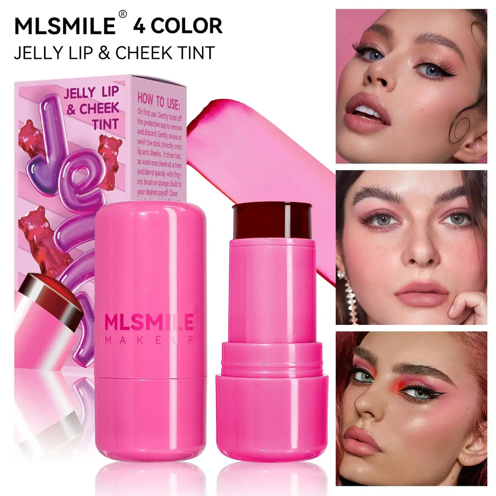 MLSMILE 2-in-1 Jelly Blush Stick – Lip & Cheek Tint Jelly Blush Stick HIP