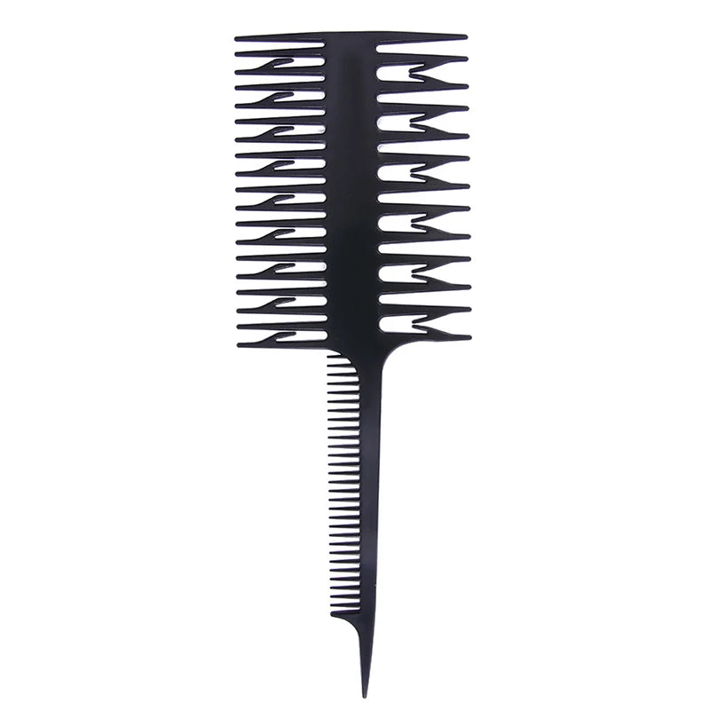 Professional Hair Comb Hair Dyeing Highlight Hair Brush Fish Wide Tooth Zone Comb Barber Hairdressing Comb Hair Styling Tool HIP black