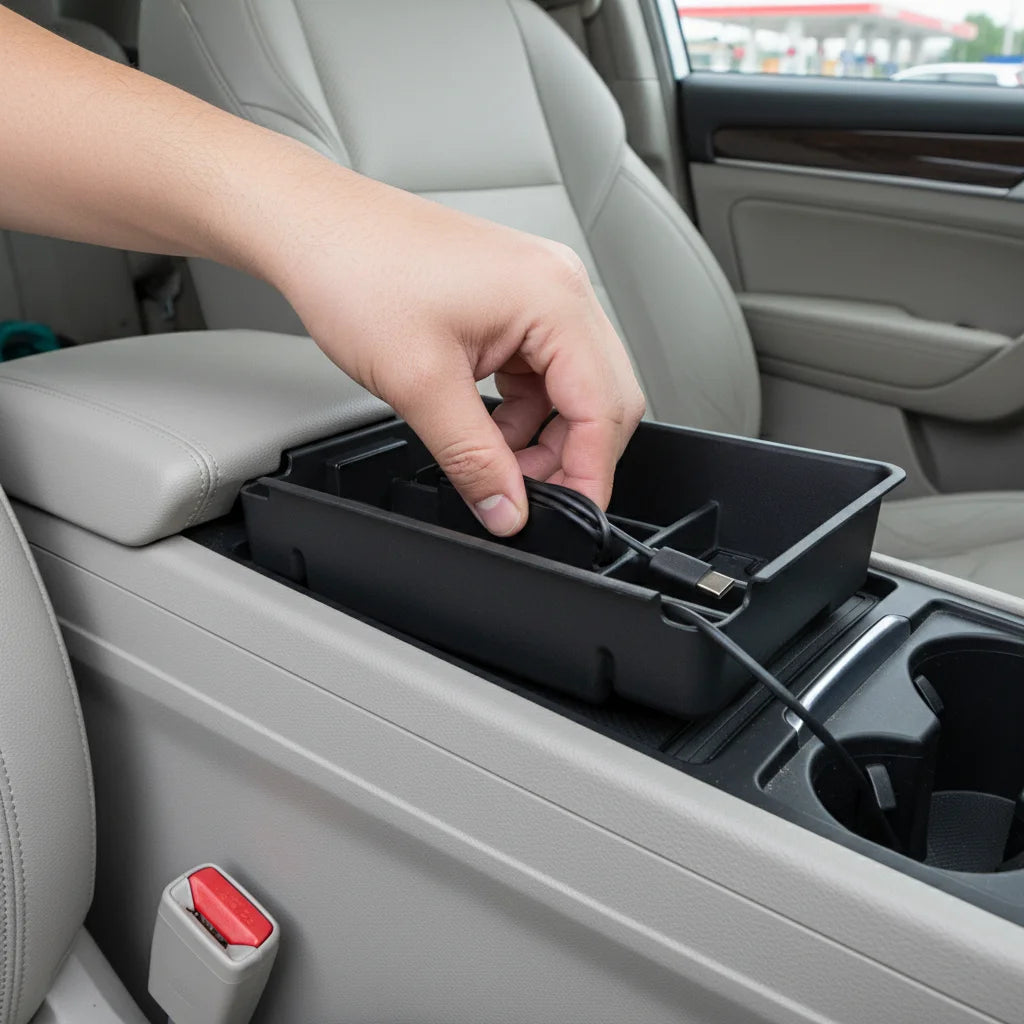 For Haval H6 2025 2026 Center Armrest Storage Box Central Console Organizer Tray Container Interior Tidying Auto Accessories HIP