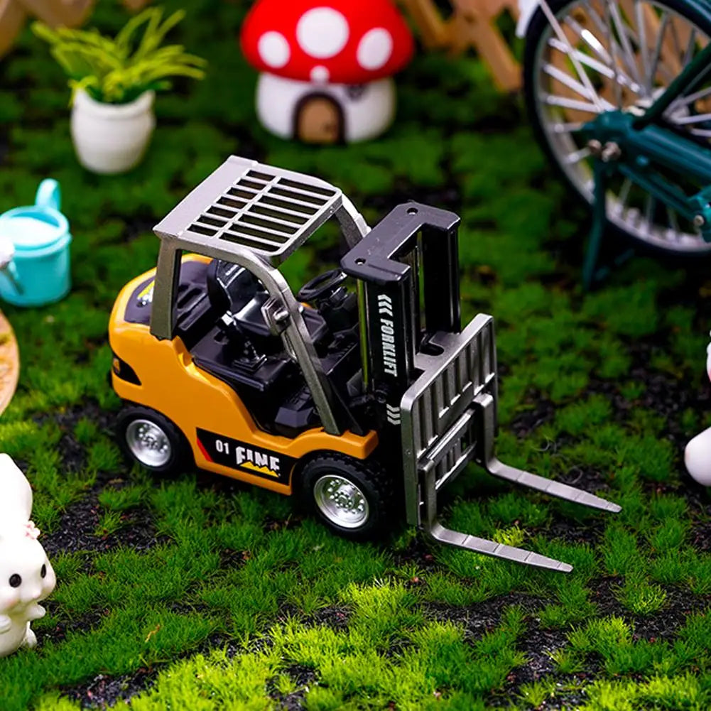 Forklift Friction Toy Vehicle Mini Engineering Remote Control Mini Rc Car 1:64 Desktop Alloy Simulation Interactive Children HIP