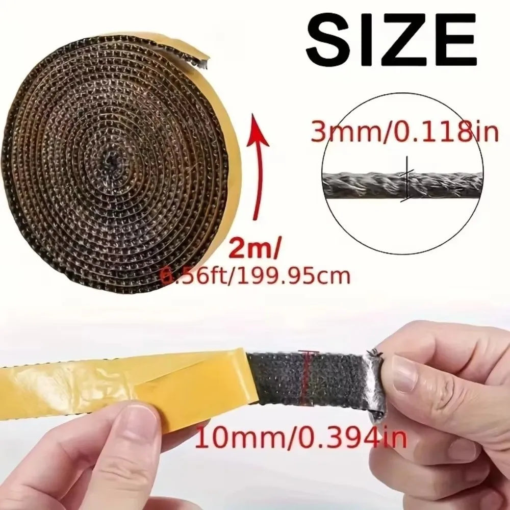 Self-Adhesive Fiberglass Fireplace Seal Rope – Stove Gasket Stove Gasket Rope HIP
