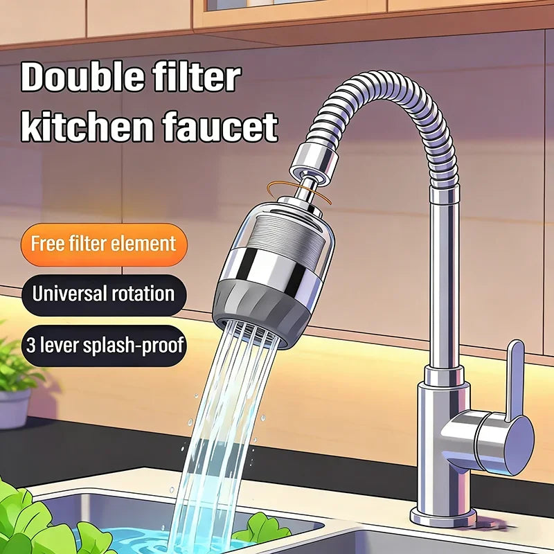 360° Rotating Kitchen Faucet Bubbler – 3-Mode Stainless Steel Faucet Bubbler Nozzle HIP