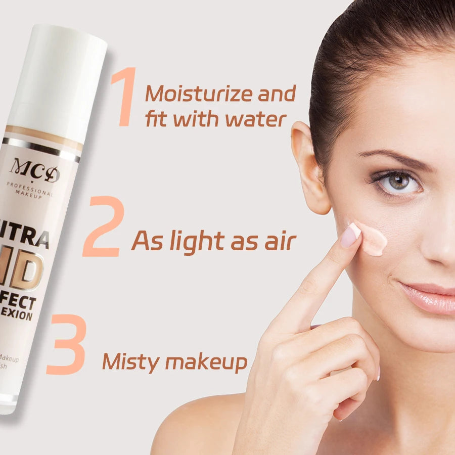 9 Shade Full Coverage Concealer Liquid Foundation Makeup High Coverage Base Makeup Cushion Foundation Cream Natural Matte HIP