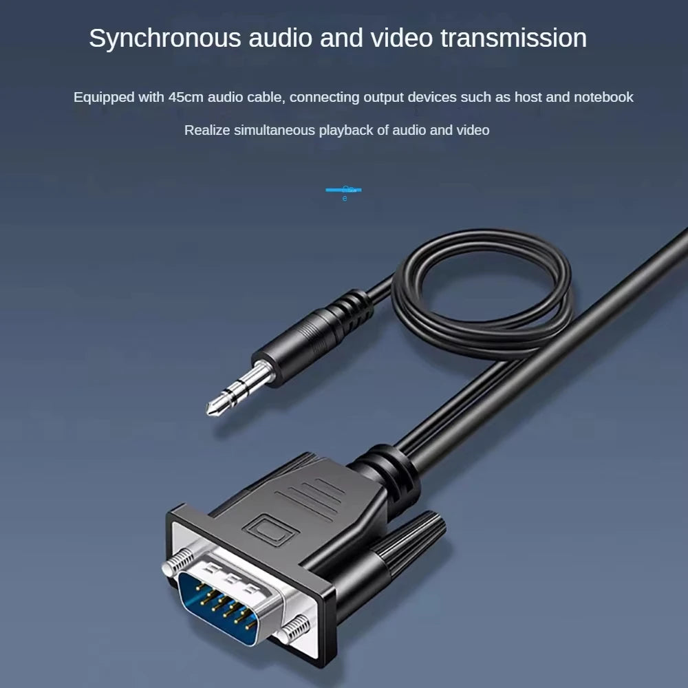 VGA to HDMI Adapter 1080P Full HD with 3.5mm Audio Output VGA to HDMI Adapter HIP