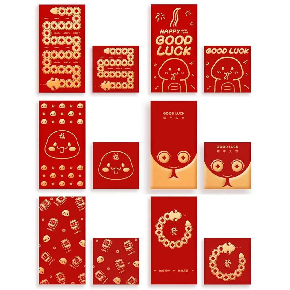30-Pc Chinese New Year Red Envelopes – 2025 Year of Snake Festive Gift Envelopes HIP