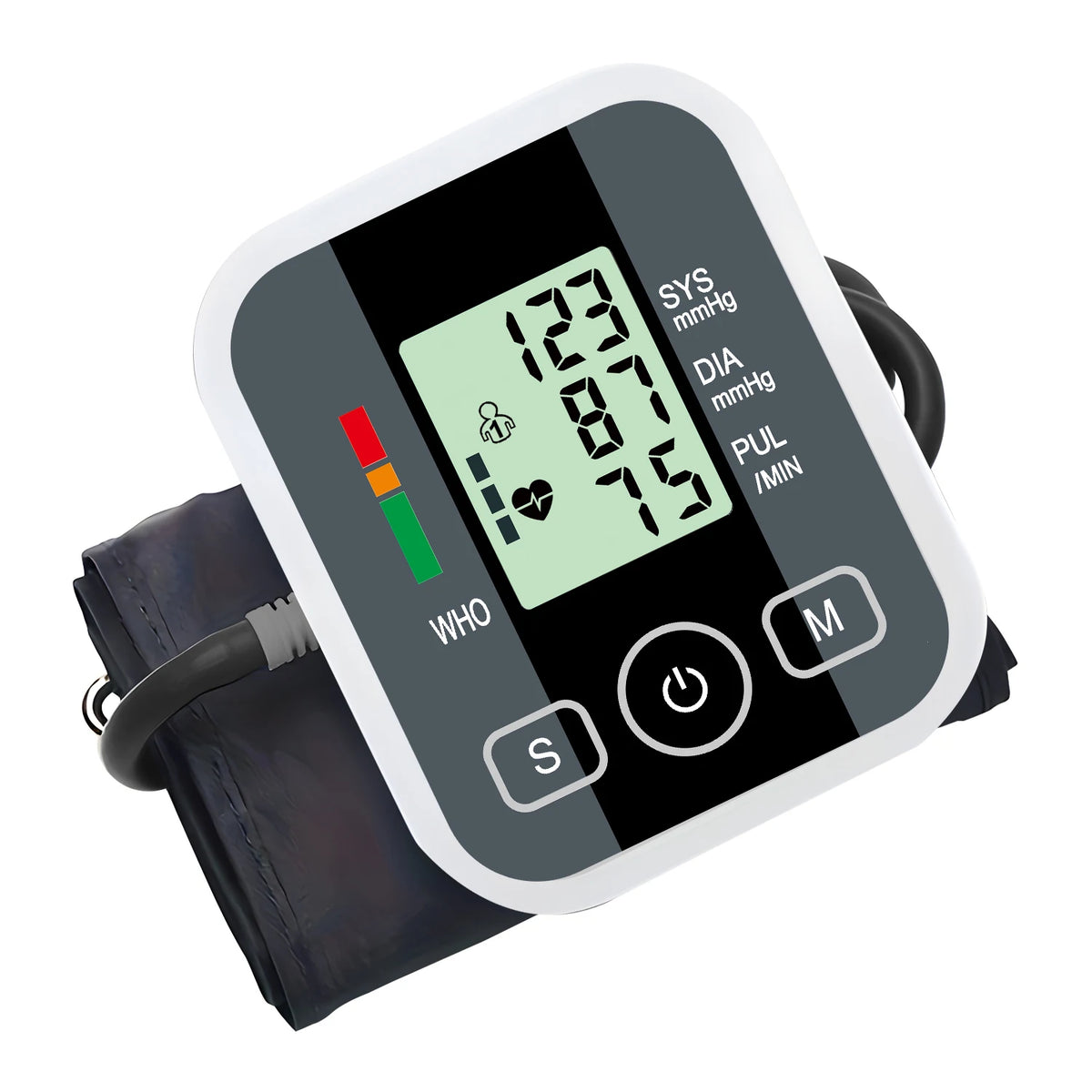Fireurus Digital Upper Arm Blood Pressure Monitor | Auto BP Blood Pressure Monitor HIP White