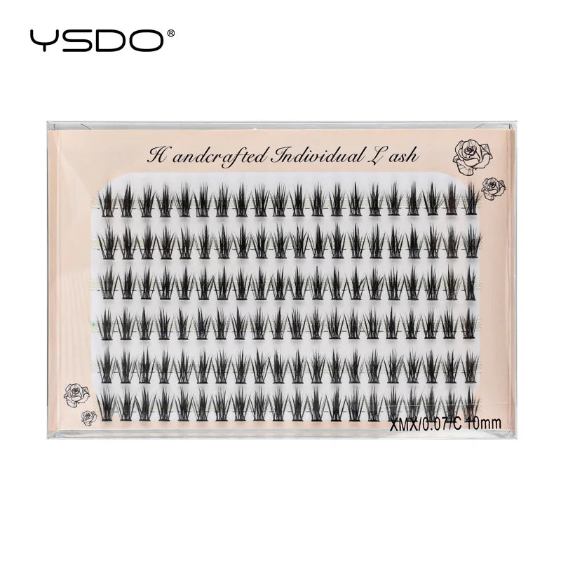 YSDO Eyelashes 120 Bundles Individual False Lashes Russian Volume Eyelash Extension Premade Fan False Mink Eyelash Makeup Tool HIP 10mm C 0.07mm