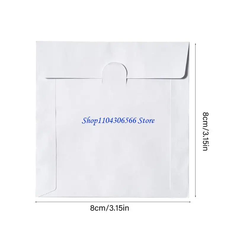 100-Pack 8cm Paper Disc Sleeves with Transparent Window Disc Storage Sleeves HIP