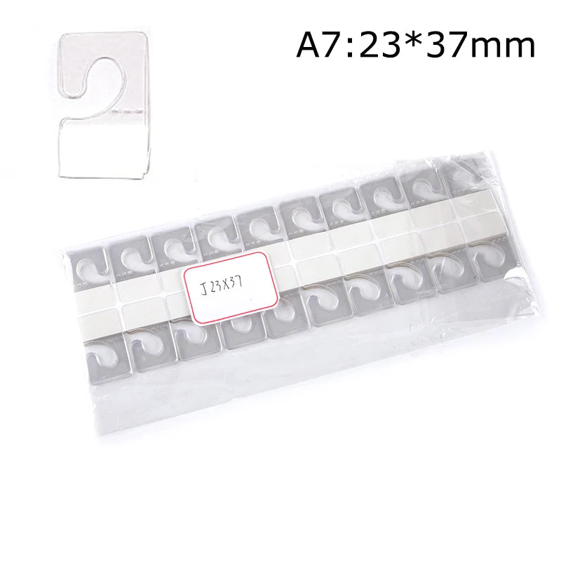 100-Pack PVC Adhesive Hang Tabs – Retail Peg Hook Hangers Retail Display Hangers HIP A7