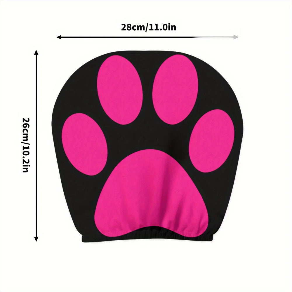 2-Pack Pet Paw Print Car Headrest Covers – All-Weather Car Headrest Covers HIP
