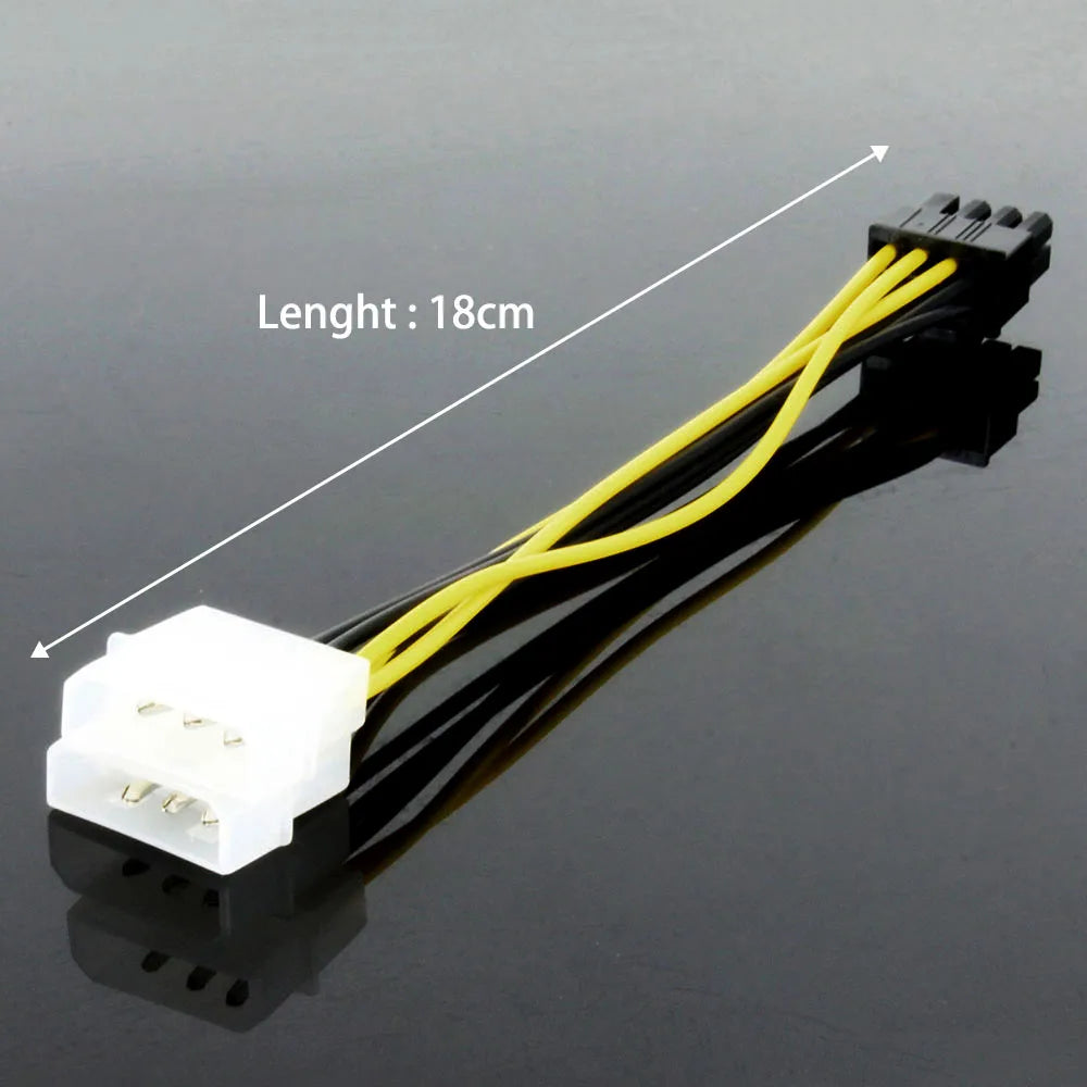 8-Pin to Dual 4-Pin Molex GPU Power Cable – 25cm | OULLX GPU Power Cable HIP