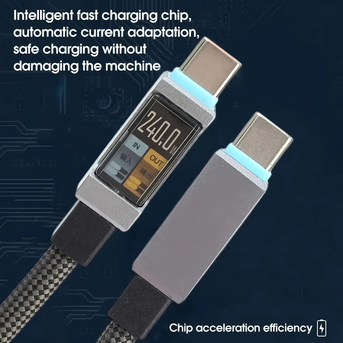 BESY 240W PD3.1 USB-C to USB-C Fast Charging Braided Cable USB-C Charging Cable HIP