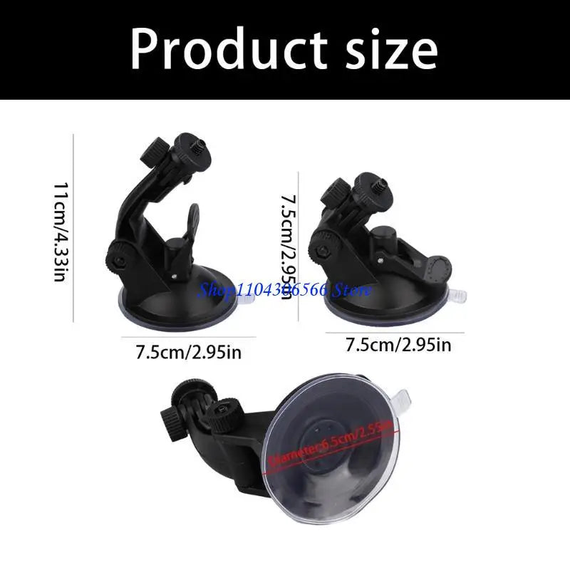 Suction Cup Mount for Action & Dashboard Cameras – 190° Rotation Camera Suction Mount HIP