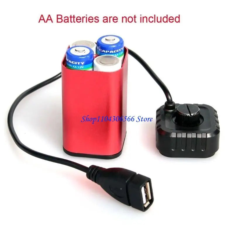 AA Battery Storage Box with USB Output – 4-Cell Aluminum Holder Battery Storage Box HIP