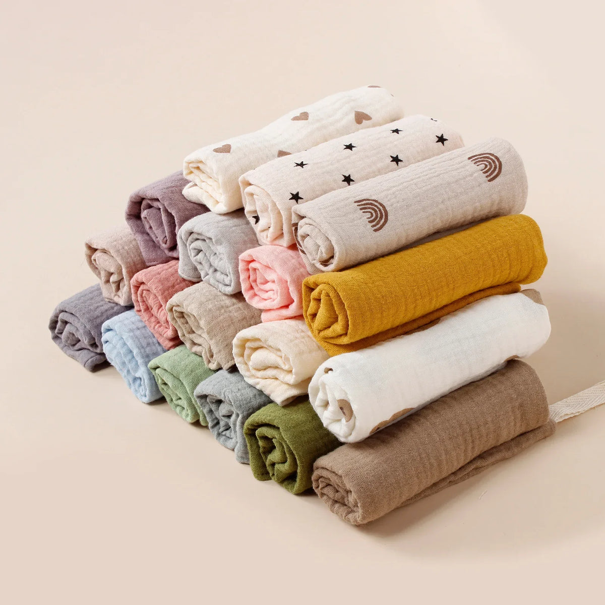 5-Pack Soft Cotton Gauze Baby Washcloths & Burp Cloths Baby Washcloth Set HIP