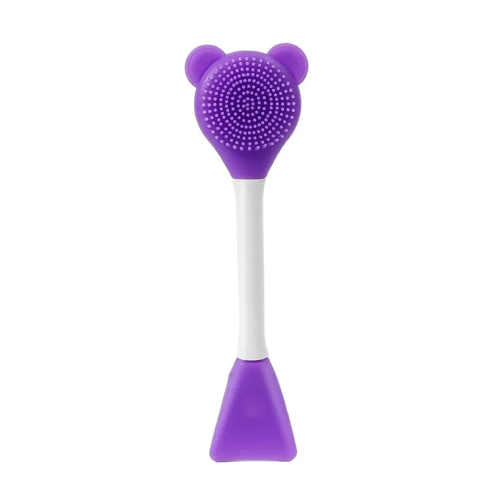 Silicone 2-in-1 Facial Cleansing & Mask Brush | Exfoliating Facial Cleansing Brush HIP C717-Purple-1pcs