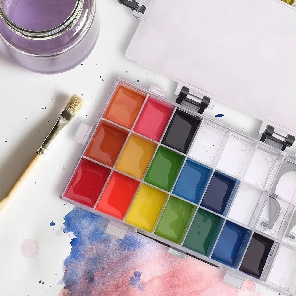 Airtight Watercolor Palette Tray – 12/24/36 Wells Leakproof Paint Palette Tray HIP