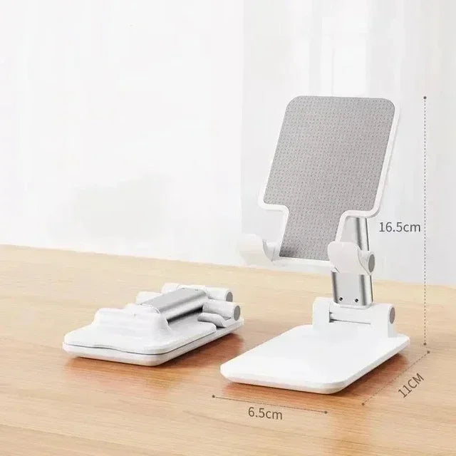Foldable Telescopic Phone Holder Stand – Desktop & Bedside Phone Holder Stand HIP WHITE