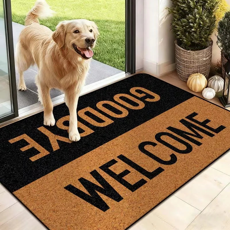 Welcome & Goodbye Doormat – Non-Slip Rectangular Floor Mat Non-Slip Doormat HIP