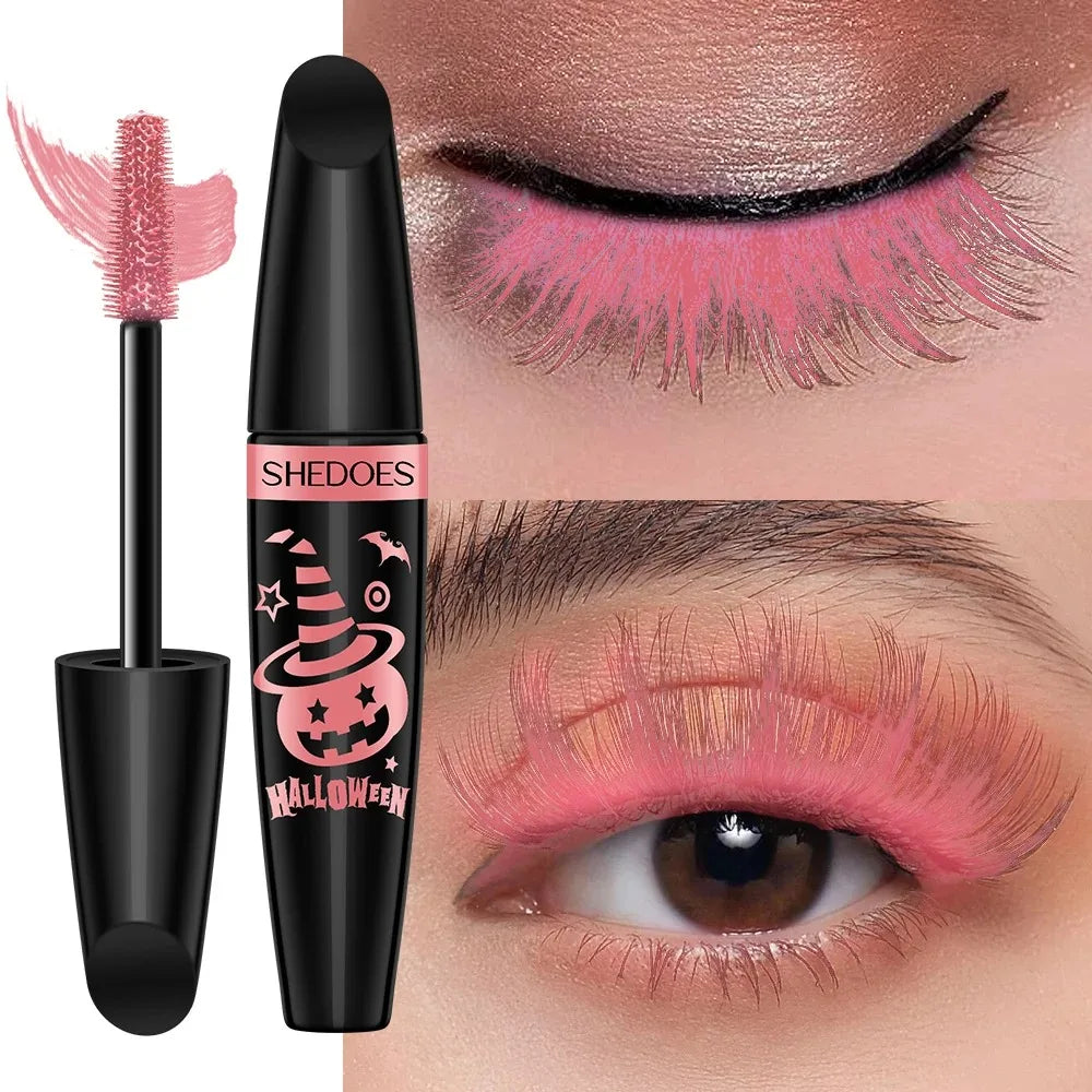10 Color Waterproof Volumizing Mascara Smudge-Proof Curling Long-Lasting Sapphire Blue Pink Mascara for Bold Eye Look Cosmetics HIP 05