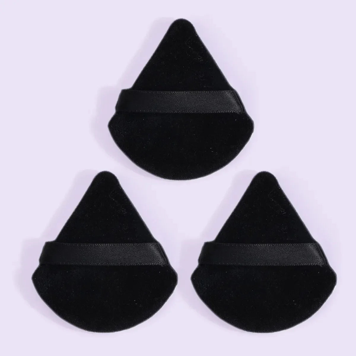Triangle Powder Puffs for Loose & Liquid Makeup – 3/5/6 Pack Makeup Powder Puff HIP SHE088-3black