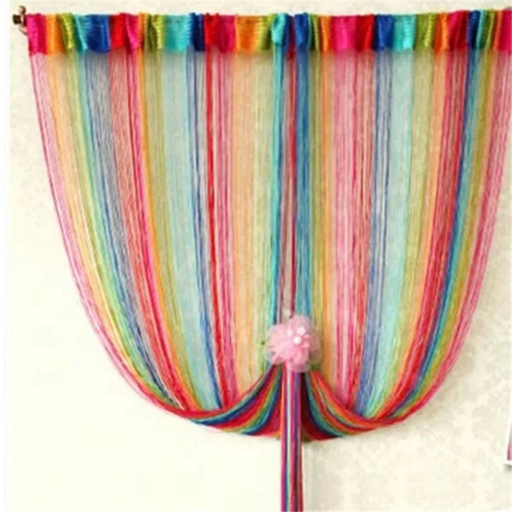 Colorful String Tassel Door Curtain Panel 200x100cm Decorative Door Curtain HIP