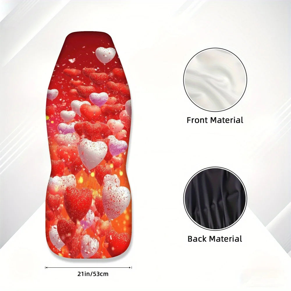 2-Pc Red Hearts & Balloons Car Seat Covers – Polyester Car Seat Covers HIP