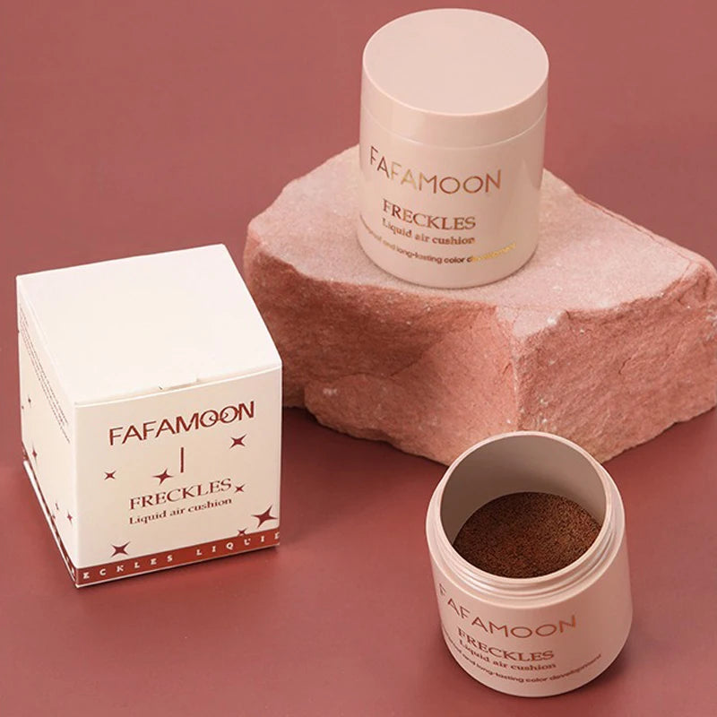Gold Brown Natural Freckles Stamp Air Cushion Kit Simulation Fake Spot Freckle Liquid Powder Waterproof Long Lasting Makeup HIP