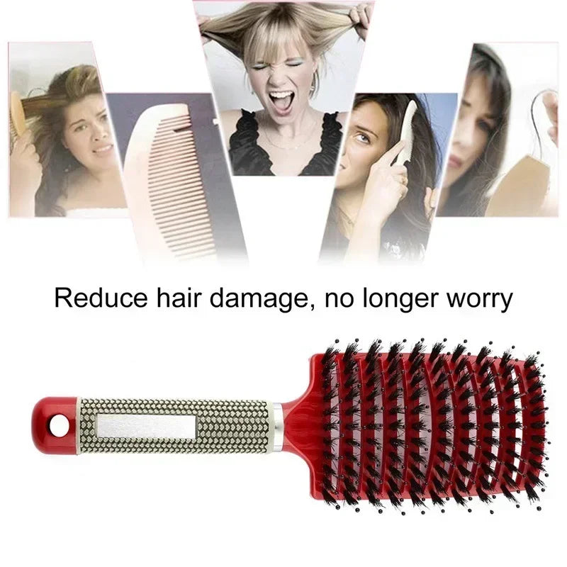 Nylon Bristle Detangling Hair Brush & Scalp Massage Comb Detangling Hair Brush HIP